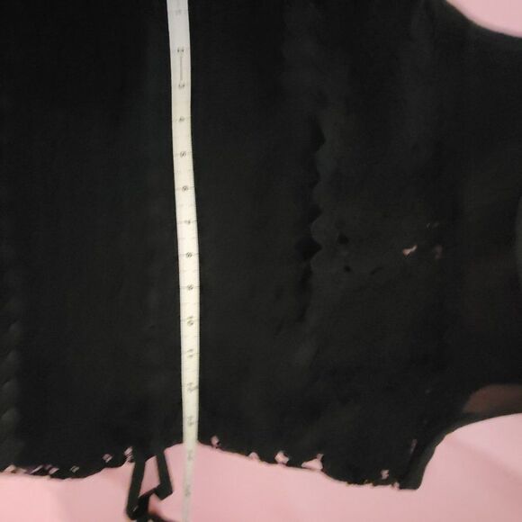 * * TRACY REESE Black crochet embroidered midi dress - Picture 2 of 11